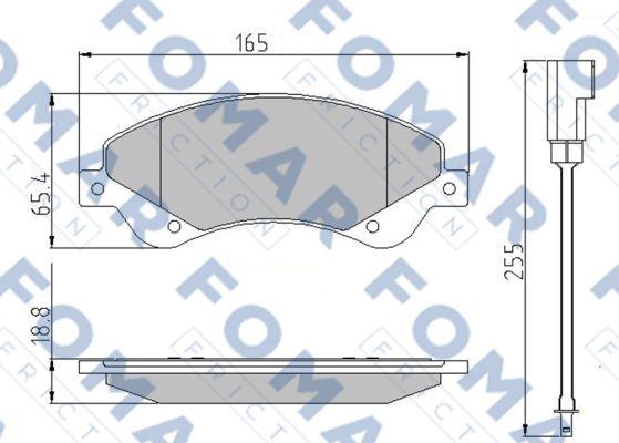 FOMAR Friction FO 925181 - Тормозные колодки, дисковые, комплект autospares.lv