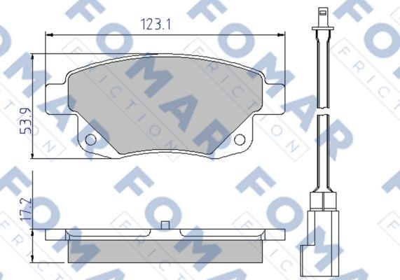 FOMAR Friction FO 925281 - Тормозные колодки, дисковые, комплект autospares.lv