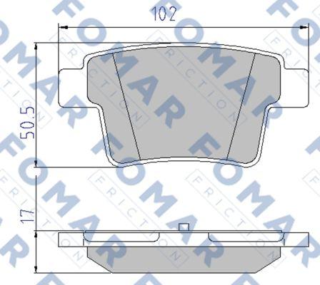 FOMAR Friction FO 928581 - Тормозные колодки, дисковые, комплект autospares.lv