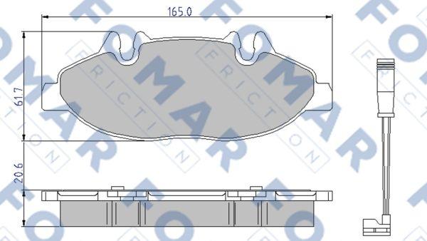 FOMAR Friction FO 923781 - Тормозные колодки, дисковые, комплект autospares.lv