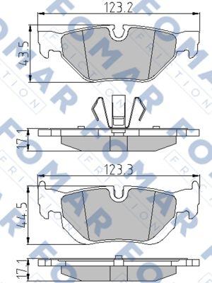 FOMAR Friction FO 927281 - Тормозные колодки, дисковые, комплект autospares.lv