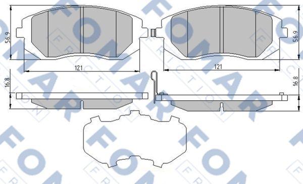 FOMAR Friction FO 973881 - Тормозные колодки, дисковые, комплект autospares.lv