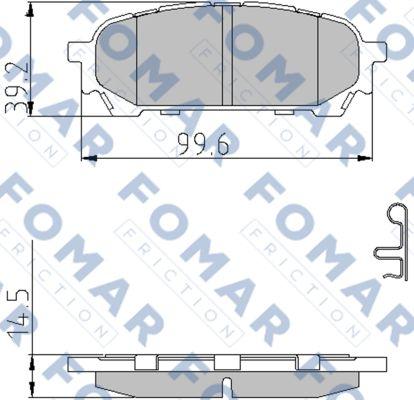 FOMAR Friction FO 972781 - Тормозные колодки, дисковые, комплект autospares.lv