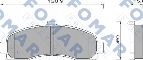 FOMAR Friction FO 495981 - Тормозные колодки, дисковые, комплект autospares.lv