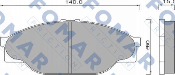 FOMAR Friction FO 493981 - Тормозные колодки, дисковые, комплект autospares.lv