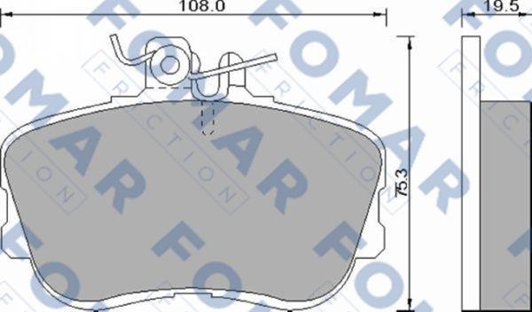 FOMAR Friction FO 493781 - Тормозные колодки, дисковые, комплект autospares.lv