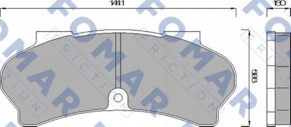 FOMAR Friction FO 449981 - Тормозные колодки, дисковые, комплект autospares.lv