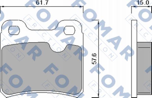 FOMAR Friction FO 445981 - Тормозные колодки, дисковые, комплект autospares.lv