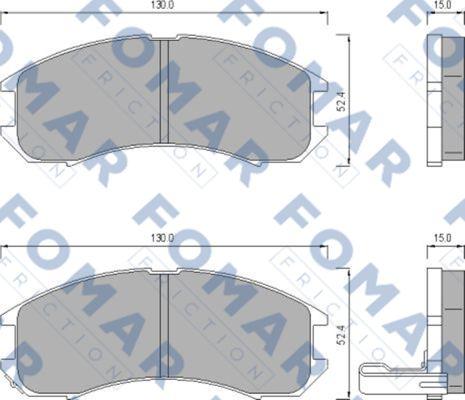 FOMAR Friction FO 445081 - Тормозные колодки, дисковые, комплект autospares.lv