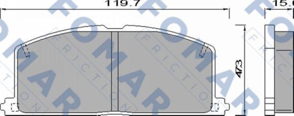 FOMAR Friction FO 440481 - Тормозные колодки, дисковые, комплект autospares.lv