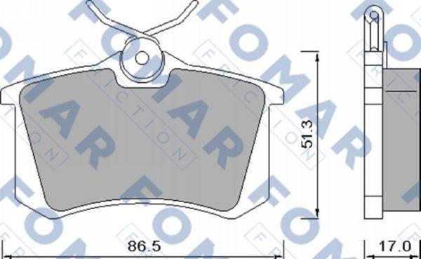 FOMAR Friction FO 448181 - Тормозные колодки, дисковые, комплект autospares.lv