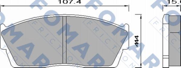 FOMAR Friction FO 442181 - Тормозные колодки, дисковые, комплект autospares.lv