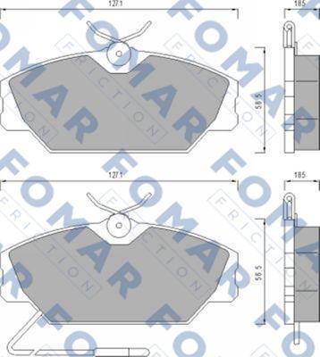 FOMAR Friction FO 447881 - Тормозные колодки, дисковые, комплект autospares.lv