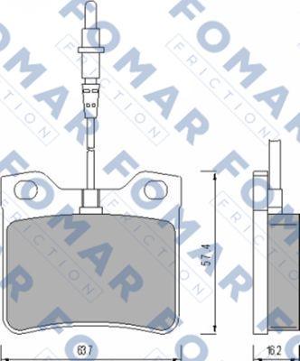 FOMAR Friction FO 454881 - Тормозные колодки, дисковые, комплект autospares.lv