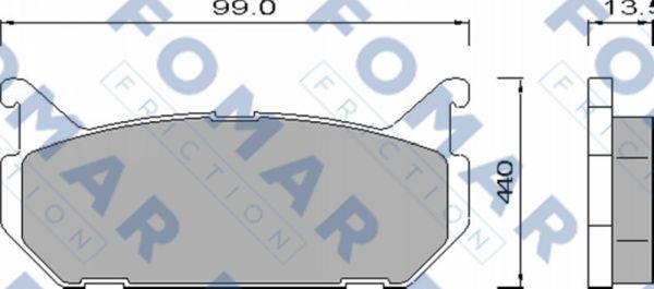 FOMAR Friction FO 455181 - Тормозные колодки, дисковые, комплект autospares.lv