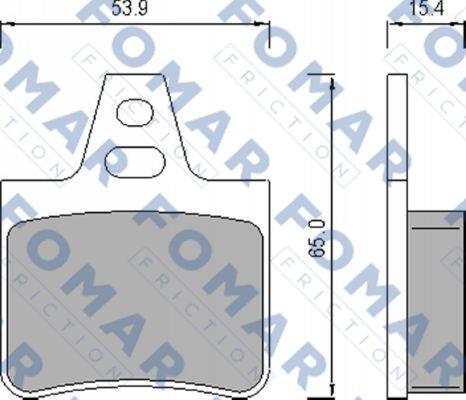 FOMAR Friction FO 450981 - Тормозные колодки, дисковые, комплект autospares.lv