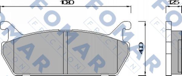 FOMAR Friction FO 451981 - Тормозные колодки, дисковые, комплект autospares.lv