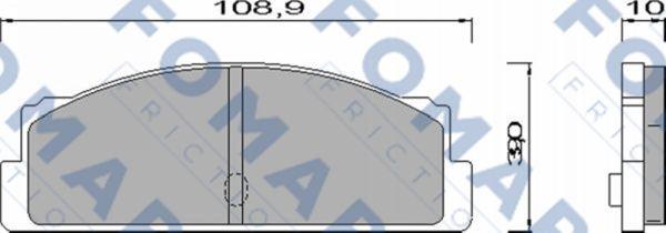 FOMAR Friction FO 451585 - Тормозные колодки, дисковые, комплект autospares.lv