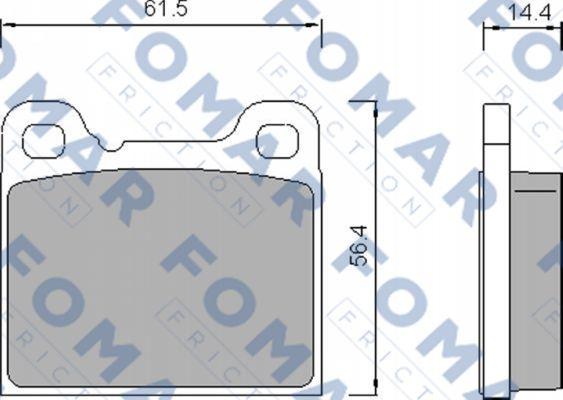 FOMAR Friction FO 458781 - Тормозные колодки, дисковые, комплект autospares.lv