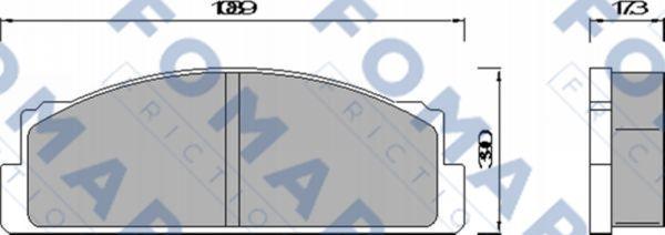 FOMAR Friction FO 452084 - Тормозные колодки, дисковые, комплект autospares.lv