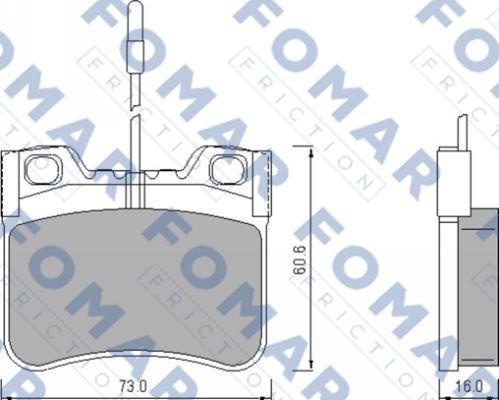 FOMAR Friction FO 469581 - Тормозные колодки, дисковые, комплект autospares.lv