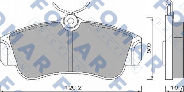 FOMAR Friction FO 461981 - Тормозные колодки, дисковые, комплект autospares.lv