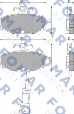 FOMAR Friction FO 468581 - Тормозные колодки, дисковые, комплект autospares.lv