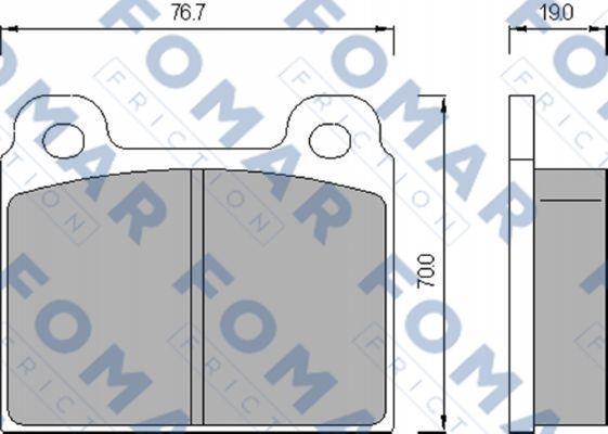 FOMAR Friction FO 463481 - Тормозные колодки, дисковые, комплект autospares.lv