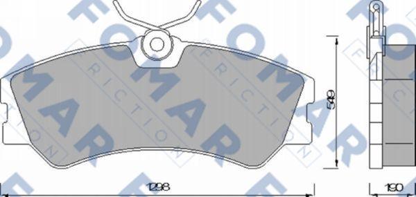 FOMAR Friction FO 463781 - Тормозные колодки, дисковые, комплект autospares.lv