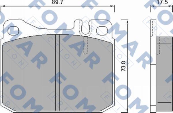 FOMAR Friction FO 467981 - Тормозные колодки, дисковые, комплект autospares.lv