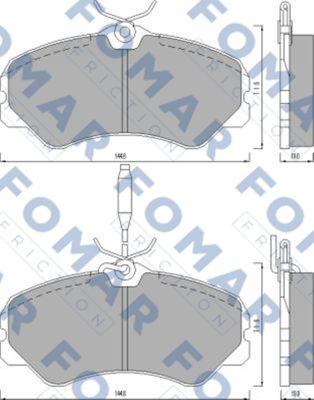 FOMAR Friction FO 467481 - Тормозные колодки, дисковые, комплект autospares.lv