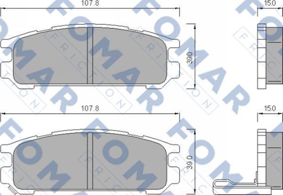 FOMAR Friction FO 480581 - Тормозные колодки, дисковые, комплект autospares.lv