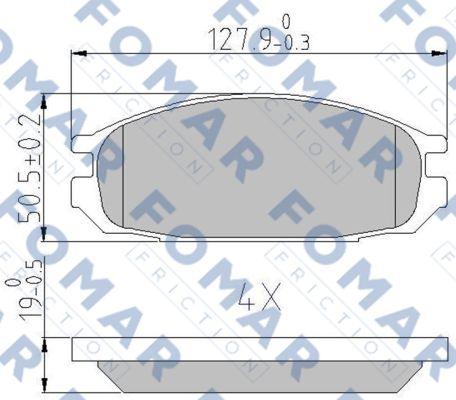 FOMAR Friction FO 487681 - Тормозные колодки, дисковые, комплект autospares.lv