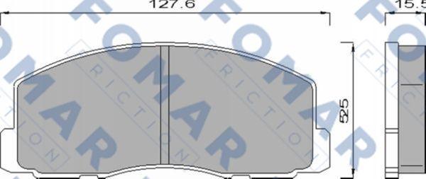 FOMAR Friction FO 439681 - Тормозные колодки, дисковые, комплект autospares.lv