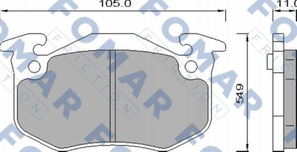 FOMAR Friction FO 435881 - Тормозные колодки, дисковые, комплект autospares.lv