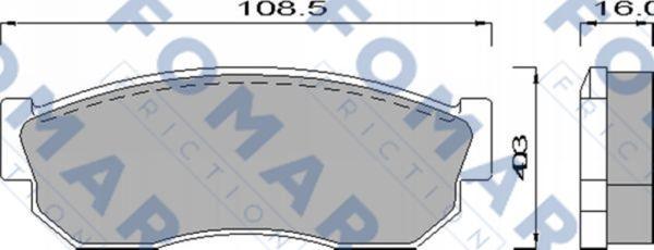 FOMAR Friction FO 432181 - Тормозные колодки, дисковые, комплект autospares.lv