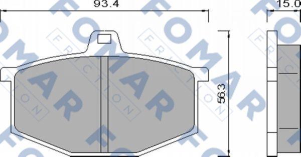 FOMAR Friction FO 424781 - Тормозные колодки, дисковые, комплект autospares.lv