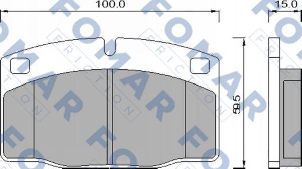 FOMAR Friction FO 426981 - Тормозные колодки, дисковые, комплект autospares.lv