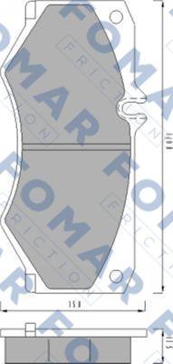 FOMAR Friction FO 426181 - Тормозные колодки, дисковые, комплект autospares.lv