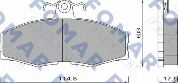 FOMAR Friction FO 420481 - Тормозные колодки, дисковые, комплект autospares.lv