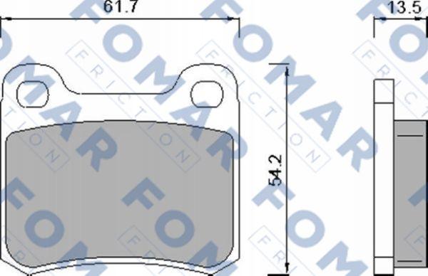 FOMAR Friction FO 421381 - Тормозные колодки, дисковые, комплект autospares.lv