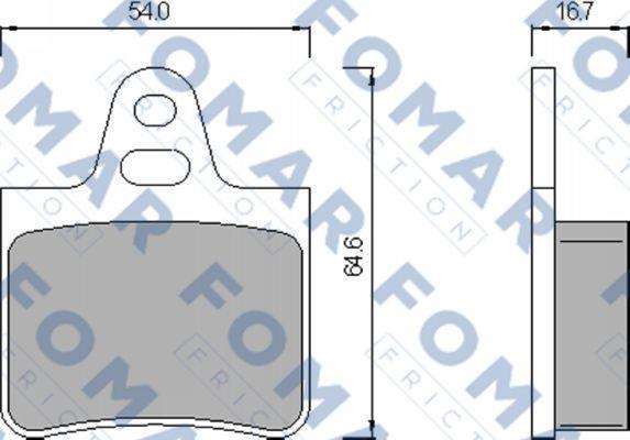 FOMAR Friction FO 428481 - Тормозные колодки, дисковые, комплект autospares.lv