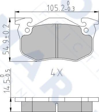 FOMAR Friction FO 428281 - Тормозные колодки, дисковые, комплект autospares.lv