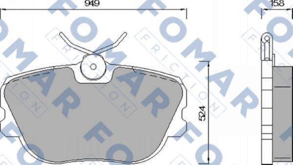 FOMAR Friction FO 422981 - Тормозные колодки, дисковые, комплект autospares.lv