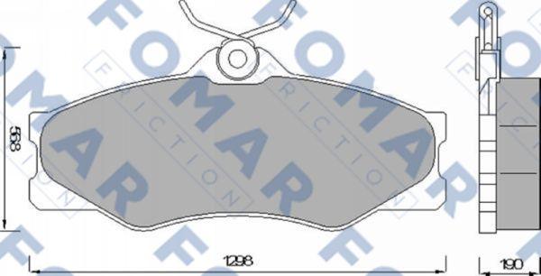 FOMAR Friction FO 427781 - Тормозные колодки, дисковые, комплект autospares.lv