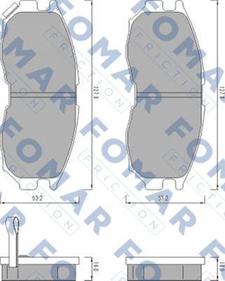 FOMAR Friction FO 479181 - Тормозные колодки, дисковые, комплект autospares.lv