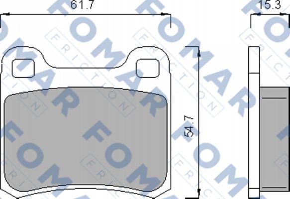 FOMAR Friction FO 474185 - Тормозные колодки, дисковые, комплект autospares.lv