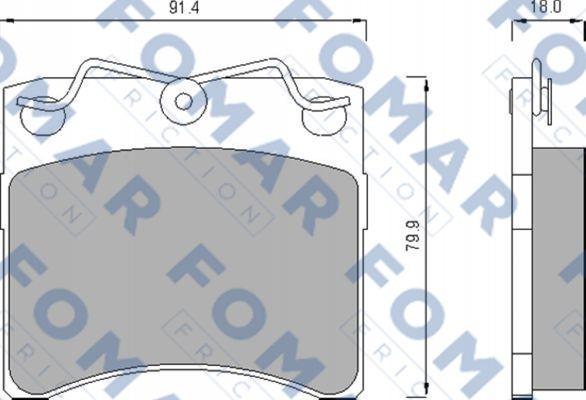 FOMAR Friction FO 476381 - Тормозные колодки, дисковые, комплект autospares.lv