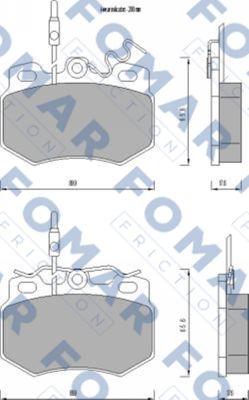 FOMAR Friction FO 470281 - Тормозные колодки, дисковые, комплект autospares.lv