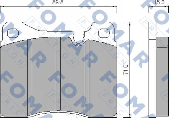 FOMAR Friction FO 472286 - Тормозные колодки, дисковые, комплект autospares.lv